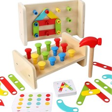 유아용 망치놀이 스틱 모양 꾸미기 장난감, 혼합색상, 1개