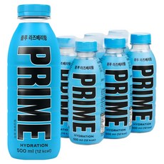 드링크프라임 하이드레이션 블루라즈베리향, 6개, 500ml
