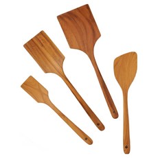 PAWIE 柚木原木抗菌廚具鍋鏟4件組