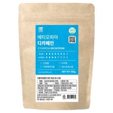 일킬로커피 싱글오리진 에티오피아 디카페인 원두, 100g, 1개, 홀빈(분쇄안함)