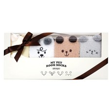 포포팬시 여성용 따뜻한 마이펫 수면양말 4켤레 선물세트