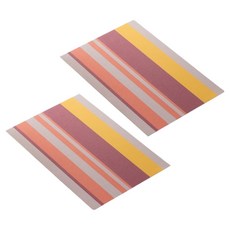 아메리칸로드 모던 줄무늬 서양식 테이블매트 HR2739, 스트라이프옐로우, 2개, 45 x 30 cm
