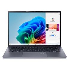 acer 宏碁 Swift Go 14 AI 筆記型電腦 14.5吋 WUXGA IPS 120Hz Qualcomm Snapdragon X Plus X1P-42-100, 灰色, SFG14-01-X2EE, 1TB, 16GB, WIN11 Home