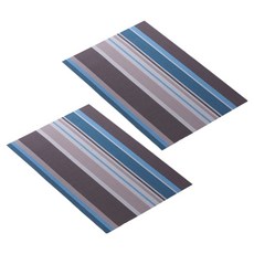 아메리칸로드 모던 줄무늬 서양식 테이블매트 HR2739, 스트라이프블루, 2개, 45 x 30 cm