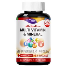 퍼니트 24종 올인원 멀티비타민 앤 미네랄 261g, 1개, 180정