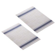 아메리칸로드 모던 줄무늬 서양식 테이블매트 HR2739, 세로블루, 2개, 45 x 30 cm