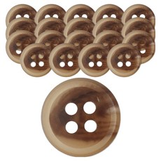 동대문단추왕 셔츠 블라우스 디젤 무광 단추 11mm, 라이트브라운, 20개