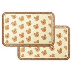 American Road 棕色小熊可愛居家咖啡廳風格餐墊 熊熊方塊 HR2750