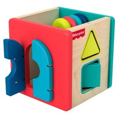 fisher-price 費雪 木製活動方塊, 混和顏色, 1個