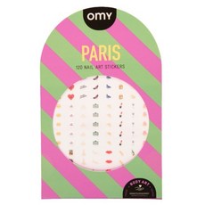 오마이 네일 아트 스티커 파리 NAIL07 120p, 혼합색상, 1개