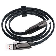 사인포스트 멀티 4 in 1 초고속 충전 케이블 C Usb 8핀, 블랙, 1개, 1m