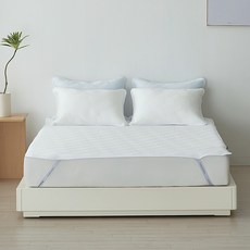 프로텍트어베드 듀라웰 알래스카 냉감 패드 모서리 고정 밴드형, 화이트