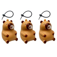 정상아이앤 카피바라 스트레스볼 말랑이, 혼합색상, 3개