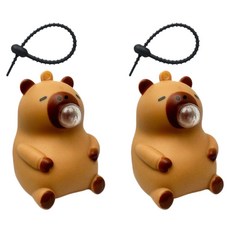 정상아이앤 카피바라 스트레스볼 말랑이, 혼합색상, 2개