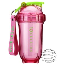 10도씨 트라이탄 불릿쉐이커 + 스트랩 세트, 1세트, 500ml, 루비
