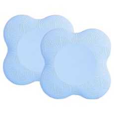 우현더넥스트 요가 팔꿈치 무릎 손목 보호 매트, 블루, 2개