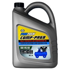 프로텍 피스톤 왕복동식 에어 콤프레셔 오일 황색 4L, 1개, COMP-PR68