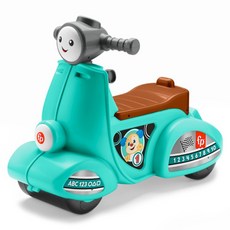 fisher-price 費雪 復古摩托學步車, 藍綠色, 1個