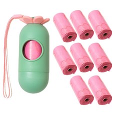 둥둥펫 반려동물 블라썸 케이스 + 배변봉투 세트, 혼합색상, 1세트 혼합색상, 1세트