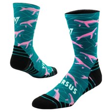 벌세스 액티브 크루 프린티드 스포츠 양말, 1개, Whale