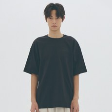 어반에이지 남녀공용 디자인 스튜디오 로고 면 오버핏 반팔 티셔츠