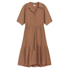 JOINUS 女款豐盈袖層次襯衫式洋裝 JAEU6-WOP420, CAMEL