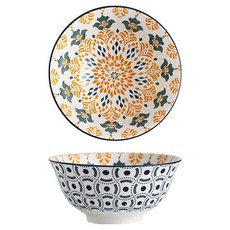 프렌치마르스 엔틱 북유럽 패턴 세라믹 면기 MMM3736, B타입, 1개