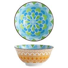 프렌치마르스 엔틱 북유럽 패턴 세라믹 면기 MMM3736, A타입, 1개