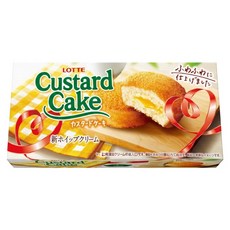 LOTTE 樂天 Custard 蛋黃派 卡士達夾心蛋糕, 162g, 1個