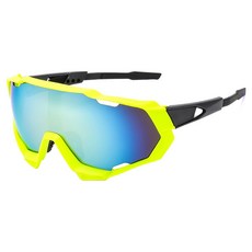 오버코드 봄여름 사이클링 등산 스포츠 선글라스 BRP3634, 네온, 1개