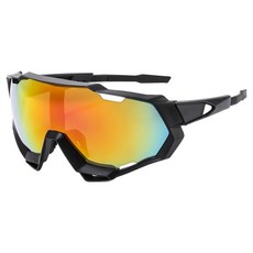 오버코드 봄여름 사이클링 등산 스포츠 선글라스 BRP3634, 오렌지, 1개