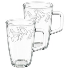 바칠레 손잡이 빅 머그컵 530ml, 러블리 플라워, 2개