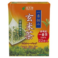 Kunitaro 國太樓 一番摘三角茶包 抹茶玄米茶, 1.8g, 22個裝, 1組