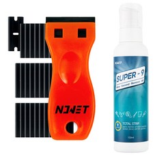 NOWET Supernine 貼紙油漆去除劑 150ml + 多功能刮刀 + 補充刀片 30p 套組, 1套
