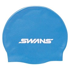 SWANS 矽膠泳帽 日本製 SA-7, 藍色, 1個
