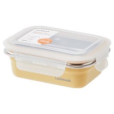 락앤락 스텐 컬러 용기 옐로우 LST501YEL, 1개, 400ml