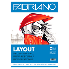 FABRIANO Boutique Layout 素描本 01 上方裝訂 75g, A4, 1個, 70張
