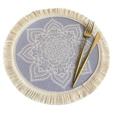 하미룸 보헤미안 레트로 폴리에스터 테이블 매트, 보헤미안 3, 1개, 33cm