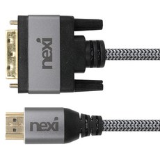 넥시 4K HDMI 2.0 to DVI 양방향 변환 케이블 NX-HD20DVIC, 1개, 1m