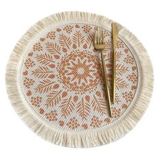 하미룸 레트로 폴리에스터 테이블 매트, 보헤미안 6, 1개, 33cm