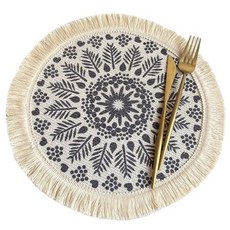 하미룸 레트로 폴리에스터 테이블 매트, 보헤미안 1, 1개, 33cm