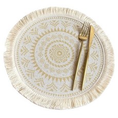 하미룸 보헤미안 레트로 폴리에스터 테이블 매트, 보헤미안 2, 1개, 33cm