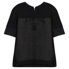 JOINUS 女款透膚貼片字母刺繡T恤罩衫 JAEU5-WRB360