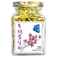 Sanhaerang 山海 手工焙炒 韓國產 木蘭花花瓣茶 方形玻璃瓶, 10g, 1個, 1入