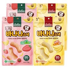 베푸 강아지 딸기바나나 스낵 2p + 바나나 스낵 2p 세트, 혼합맛(바나나/딸기), 1세트