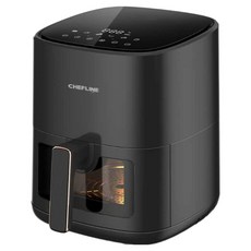 셰프라인 스텐 에어프라이어 4.5L, 블랙, EHFY-AF452B