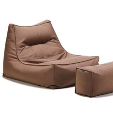 폴리몰리 빈백 + 풋 스툴 세트 607R, 칸쿤 브라운