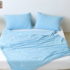 Desinew 冰絲涼感薄被, 冰藍色