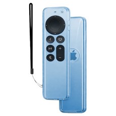 ODGKOREA 애플TV 4K 2세대 3세대 리모컨 호환 풀커버 투명 케이스, 1개, 블루