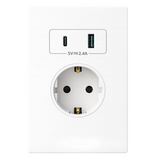 고네오 클래식 콘센트 시리즈 USB콘센트 C타입 1구 / USB 1구 / 콘센트 1구 화이트, 1개